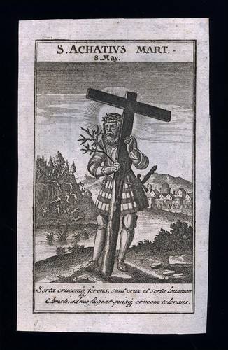Achatius kupferstich - m.,