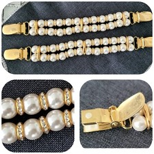 Blusenraffer Ärmelhalter Raffer für Schaal Perlen Strass Kristallperlen 19,5cm