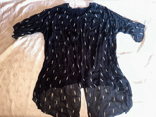 GUDRUN SJÖDEN Bluse Tunika T-Shirt Top Schwarz; Gr L wie 44 NEU!