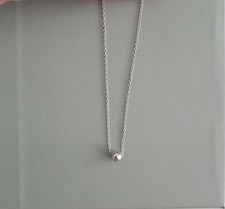 14K Weißgold Perlenkette ca