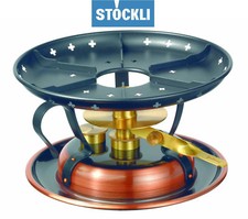 Stöckli Fondue Dochtenbrenner Rechaud Kupfer für Käse & Fleischfondue Swiss Made