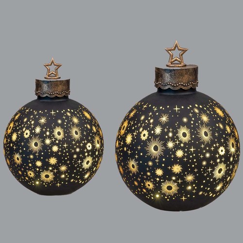Deko kugel stern schwarz gold - deko-kugel,