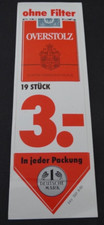 Werbe-Aufkleber Overstolz ohne