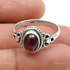 Granat Edelstein Blende Cocktail Weihnachtsgeschenk Statement Ring 925 Silber 6