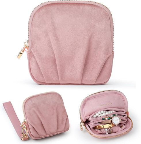 Samt reise schmucktasche - samt,