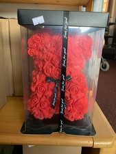 Rosenbär Schaum Bär Blumen Rosen Teddybär Hochzeit Geburtstag in Geschenk Box