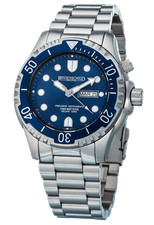 Riedenschild Taucher Herrenuhr 1000M mit Helium Ventil, Leuchtindex, Tag Datum