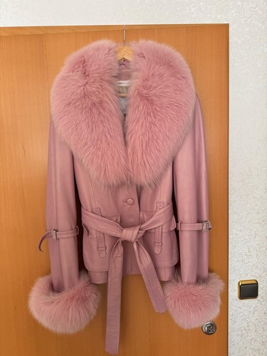 Lederjacke rose echtes - rose,, fell