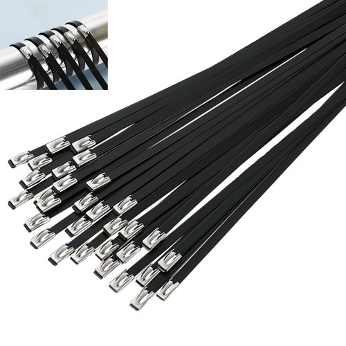 Schwarz edelstahl kabelbinder - schwarz,