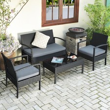 4PCS Outdoor Patio Rattan