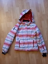Skijacke Damen gestreift rot weiß schwarz Icepeak Größe 38