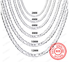 Herren Halskette Kette 2/4/6/8/10/12mm 40-75 cm Silber 925 Panzerkette Schmuck