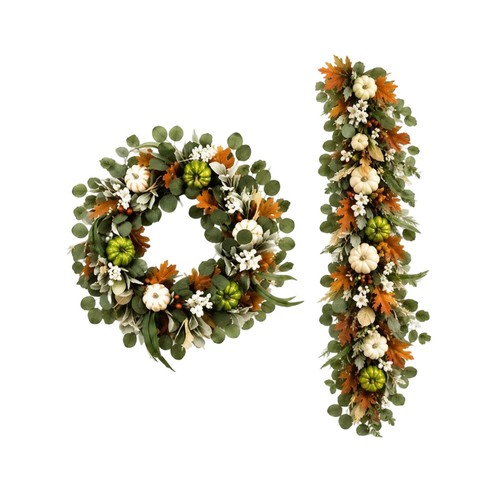 Stück herbstkranz mit - herbstkranz,