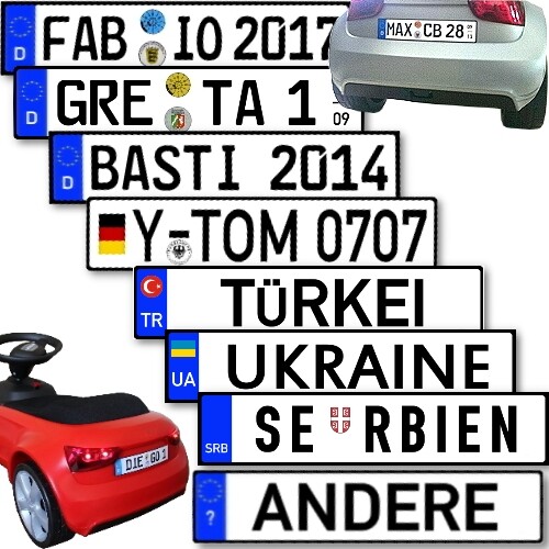 Name kennzeichen aufkleber - name,