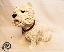 Westie Hund mit rotem Halsband groß Figur Lesser Pavey Tierfigur 1956