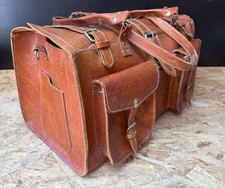 Vintage Reisetasche Weekender Leder Braun Handarbeit