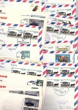 LOT flugpost 20 Briefe interflug usw geflogen in die welt