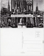 Wien Stephansdom, Innen, Glocke, Mehrbild Fotokarte 1961