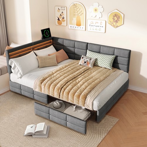Polsterbett schlafsofa 140x200 - polsterbett,