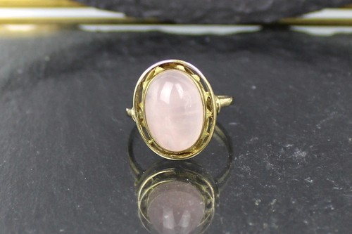 Rosenquarz goldring aus - rosenquarz-goldring,
