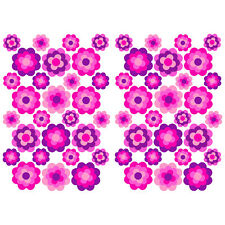 56 Stk. Pril Blumen Aufkleber Pink Glanz Sticker Selbstklebend Retro 70er R063
