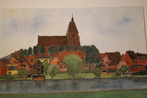 Mölln aquarell topografie - mölln,