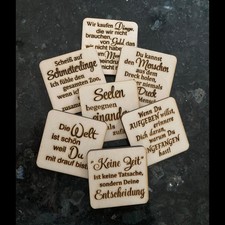 Kühlschrankmagnet Holz 5x5 cm