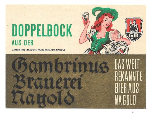 Bieretikett gambrinus brauerei - bieretikett, gambrinus-brauerei