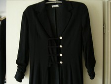 Dibari Designer Damen - Abendmantel, Gr.40, Farbe schwarz, Frackschnitt