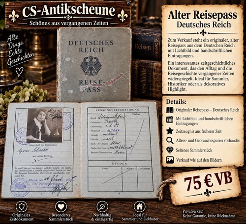 Reisepass deutsches reich 1925 - reisepass,