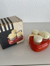 DDR Salz Pfeffer Streuer Senf Löffel/ Menage 1950/60 er Jahre OVP  WIESMANN & CO