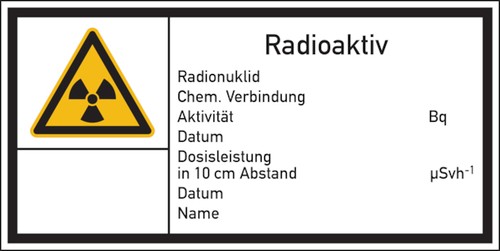 Warnschild strahlenschutz - warnschild,