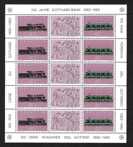 Schweiz 1982 100 jahre - schweiz,