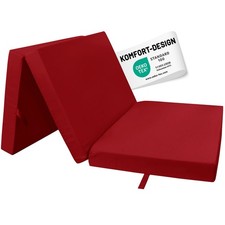 RelaxXL Klappmatratze Gästebett Junior 190x60x7cm Rot Faltbar Waschbar