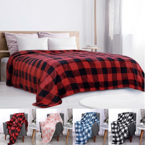 Karierte decke wolldecke - decke,