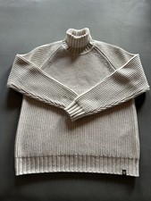 Belstaff Rollkragenpullover aus Lammwolle Weiß (Natur), XXL, NEU