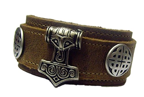 Lederarmband thor hammer - lederarmband, thor`s