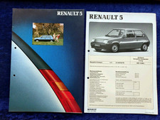 Renault 5 Campus TR Prima GTE Prospekt 6.1990 gelocht + Preisliste