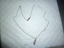 Art Deco Weißgoldkette mit