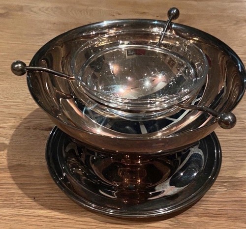 Kaviarschale mit glaseinsatz - kaviarschale,