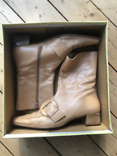 Beige Damen-Stiefeletten DAVOS GOMMA Größe 40 mit Schnalle