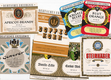 21/1168 ETIKETT 30 x  DEUTSCHES ERZEUGNIS MUSTER ? ILLERT GmbH AUHEIM HANAU