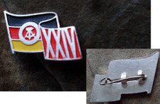 DDR Anstecknadel XXIV Flagge Alu Abzeichen Pin
