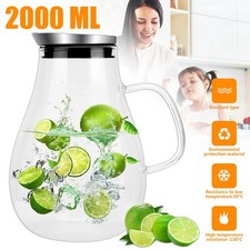 Glas Wasserkaraffe 2 Liter