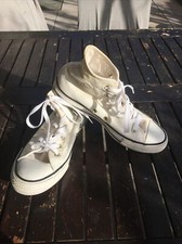 Converse  All Stars  High 39 Chucks Nieten Gold Weiß Sommer sneaker Sonder
