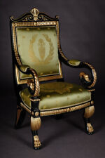 B-Sam-36 Napoleonischer Prunk Schwanensessel Sessel im Empire Stil *