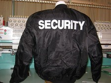 Security Bomberjacke MA1 Sicherheitsschutz Sicherheitsdienst bestickt
