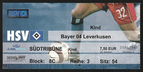 Ticket 2004 hamburger - 2004/05,