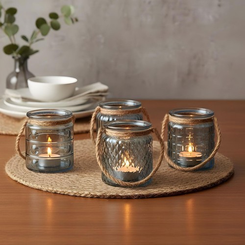 4er set windlicht glas - 4er,