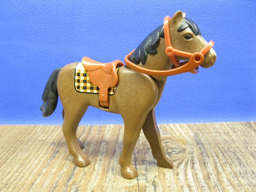 Pferd mit sattel zaumzeug - sattel, &